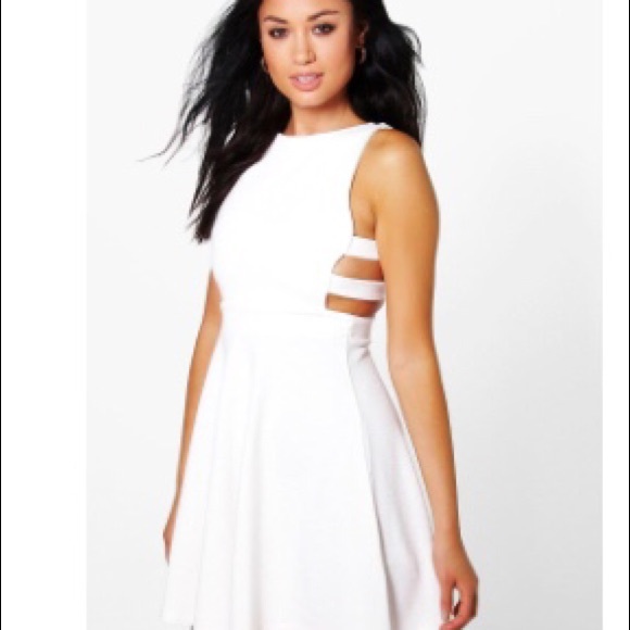 Boohoo Dresses & Skirts - Roxey Textured Cut Out Skater Dress